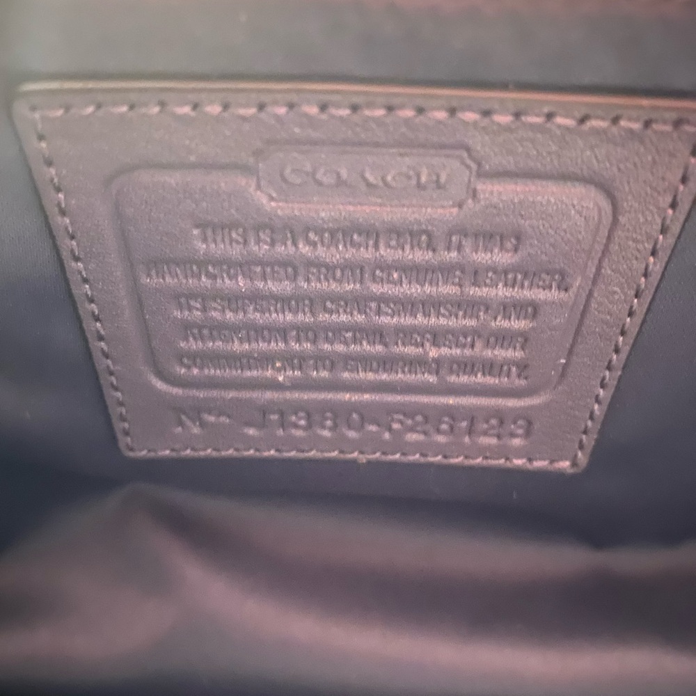 Coach Plum Croc-Embossed Shoulder Bag - Picture 6 of 15